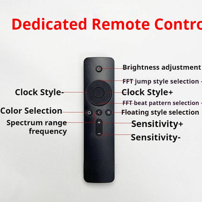 Exibição Profissional de Espectro Rítmico Musical RGB Colorido Completo Luz de Captação Enfeite de Mesa Luz de Atmosfera Musical