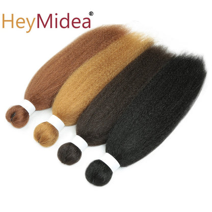 Cabelo sintético Vixen Bundles para crochê 26 polegadas, DIY, pré-esticado, extensões de cabelo para tranças, Kanekalon, pacotes de cabelo Yaki liso para rabo de cavalo
