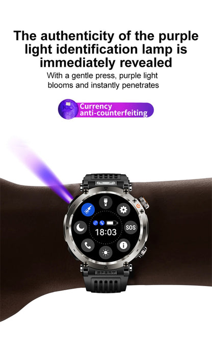2025 Novo Relógio de Luxo Moderno 5ATM HT30 GPS Bússola Smartwatch Esportivo Masculino Externo AMOLED 366*366 NFC Frequência Cardíaca IP68 Smartwatch