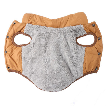 Jaqueta Corta-vento para Cães Pequenos e Médios Outono Inverno Quente com Argola em D Roupas para Filhotes de Chihuahua Schnauzer Fantasia de Lã para Animais de Estimação