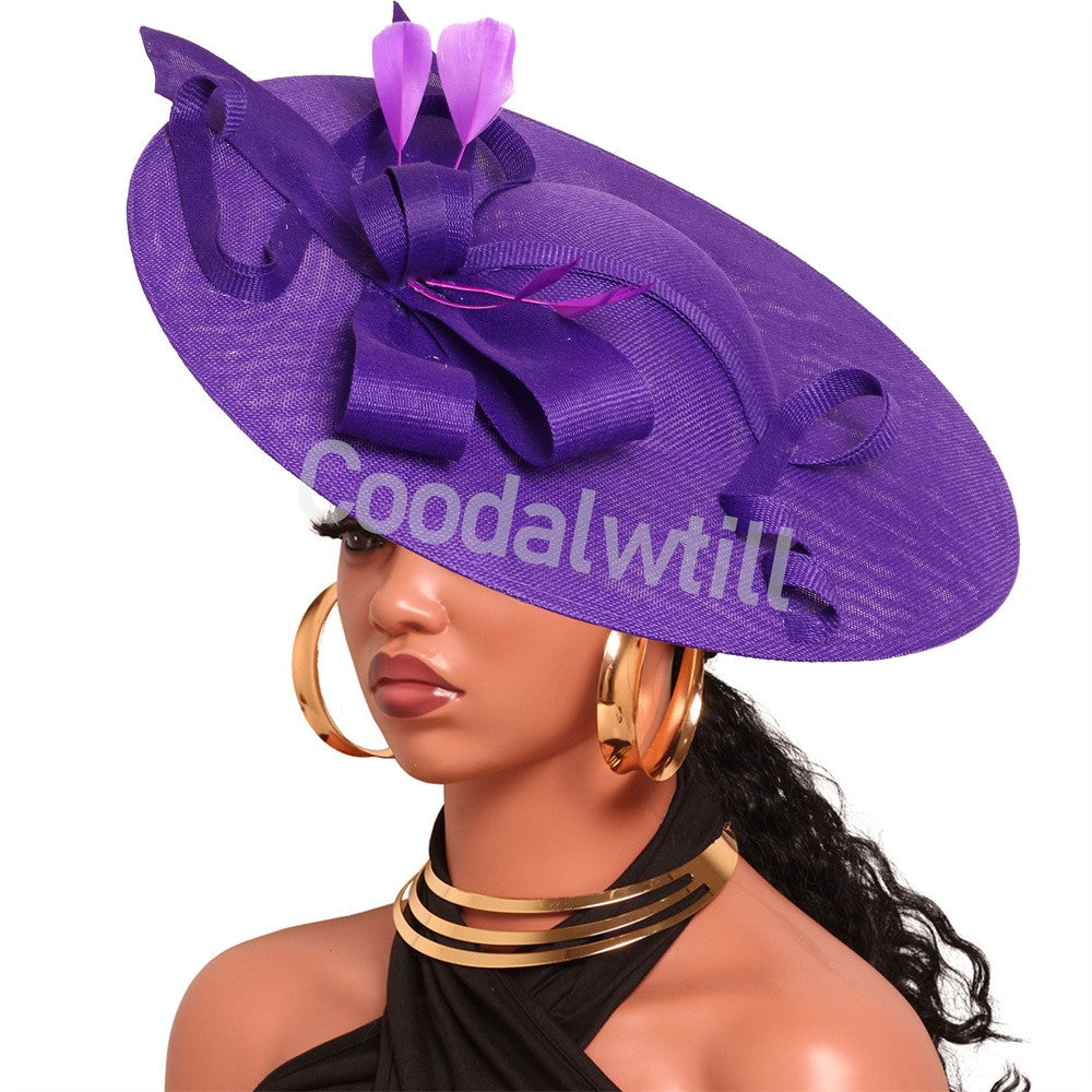 Royal Ascot Big Fascinator Hats Headband Ladies Church Kentucky Derby Headpiece Ladies Race Fashion Hair Accessories Bride Hats