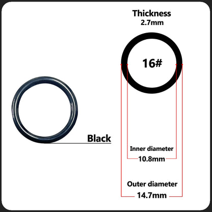 Anel Guia de Vara de Pesca 10pçs~100pçs Resistente ao Desgaste Cerâmica Kit de Reparo de Vara Anel Alconite Preto 6mm~47.3mm