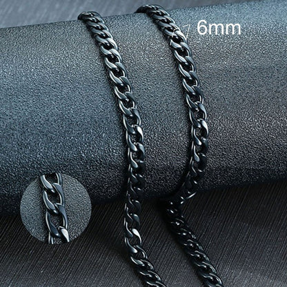 Vnox Colar Masculino Cubano Elo Corrente Aço Inoxidável Preto Cor de Ouro Gargantilha Masculina Colar Joias Presentes para Ele
