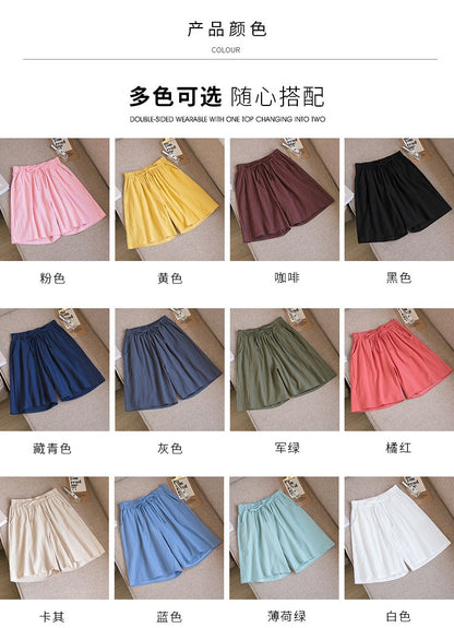 Women shorts Summer Casual Solid Cotton Linen shorts high waist loose shorts for girls Soft Cool female shorts M-3XL