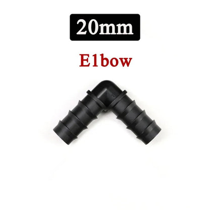 2/5/10pçs Estufa PE Tubo 16 20 25 mm Conector em T Cotovelo Reto Plugue Conexão para Tubo de Irrigação Acessórios de Micro Irrigação