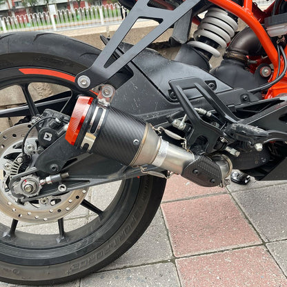 Universal Motorcycle Exhaust CNC Carbon Fiber Escape Muffler For Kawasaki Z900 FZ6 RC390 S1000XR