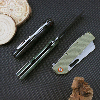 Faca de Bolso Dobrável GT955 Lâmina D2 Cabo Micarta Facas Multiuso para Camping Faca Tática Profissional de Caça ao Ar Livre EDC