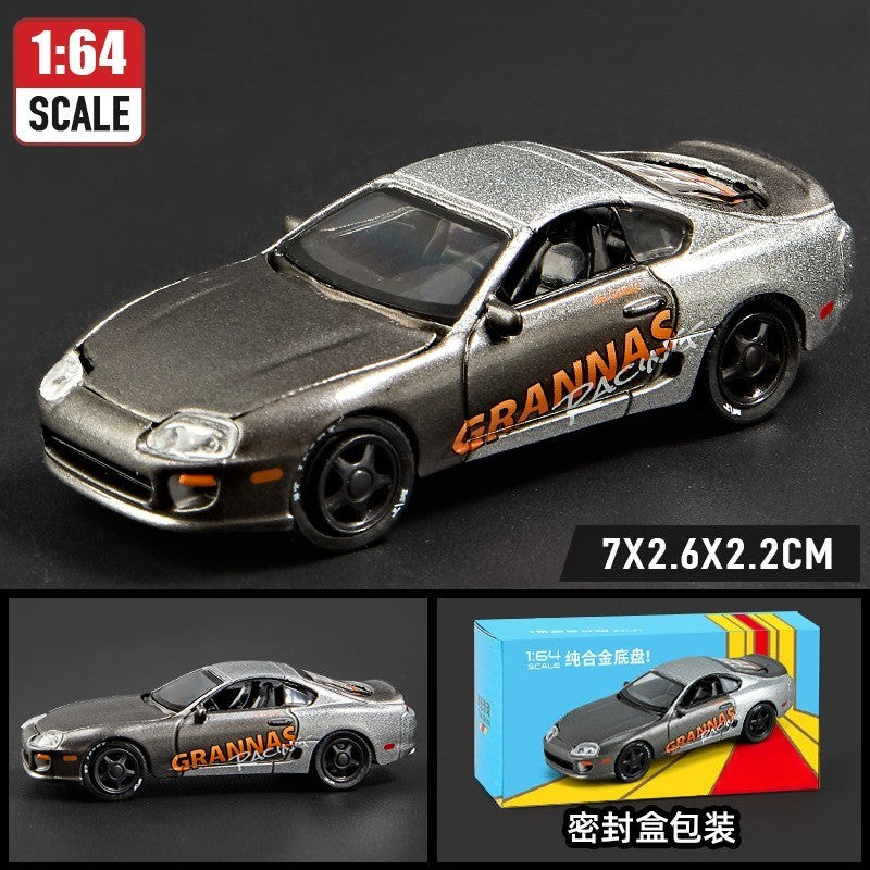1:64 GT500 Supra Pontiac Carro Esportivo de Liga Modelo Miniatura de Metal Série Escala Veículos Modelo Brinquedo Presente para Crianças
