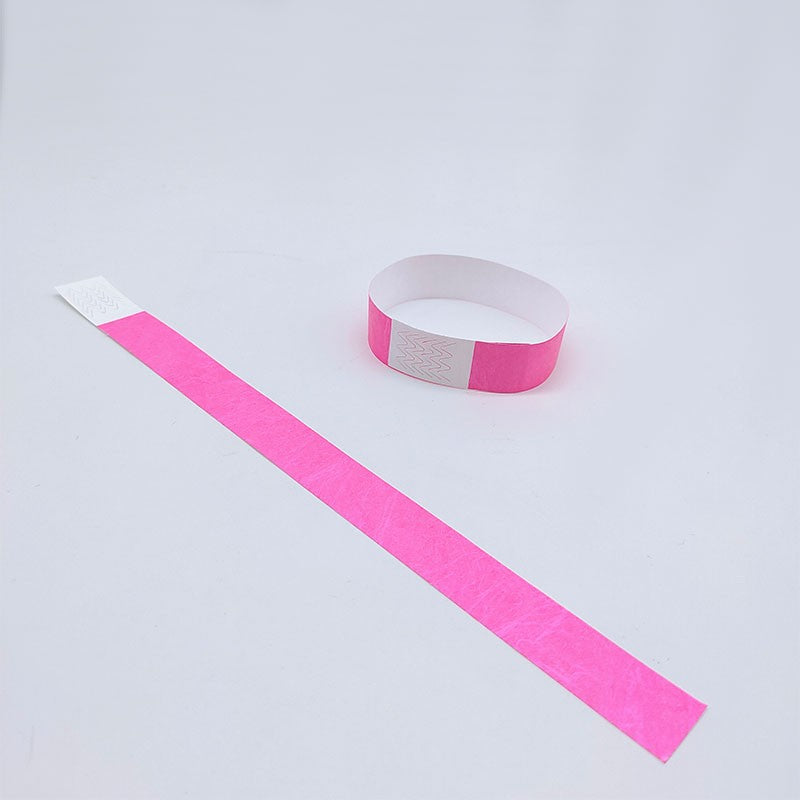 100pcs Colorful Neon Paper Wristbands Mixed Multicolor Waterproof Bracelet charms for Events Festivals,non-custom