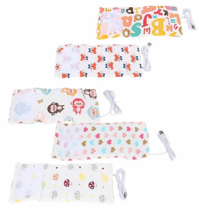 USB Milk Water Warmer Travel Stroller Insulated Bag Baby Nursing Bottle Heater Portable Heated Insulated Storage Bag BPA