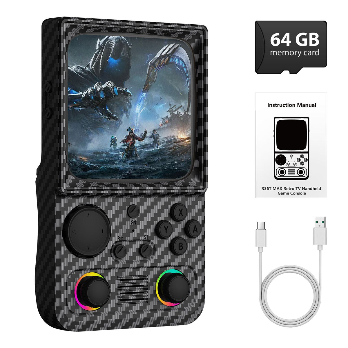 AISLPC RG45 Retro Handheld Game Console 4.0'' IPS Screen 64/128GB Supports 5G Portable Pocket Video Player