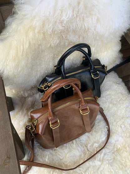 2025 new retro crossbody bag, shoulder bag, pillow bag, bowling bag, fashionable casual business daily commuting women's bag