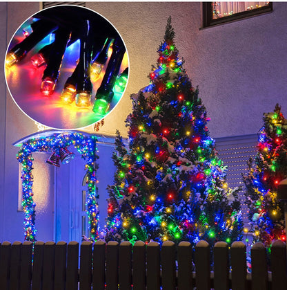 Outdoor Solar String Fairy Light 100M 1000 LED Waterproof Garland Large Solar Panel Fast Charge Lamp Christmas Garden Decor -JY