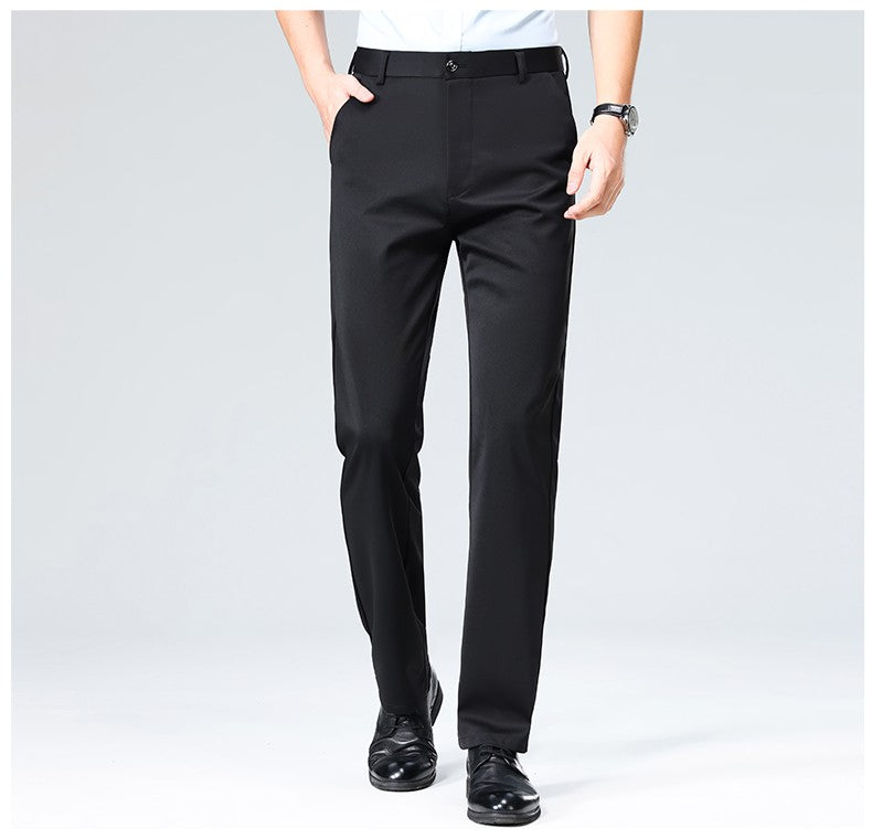 Large Size 52 Mens Casual Pants Elastic Suit Pants Office Trousers Spandex Business Formal Dress Straight Pants