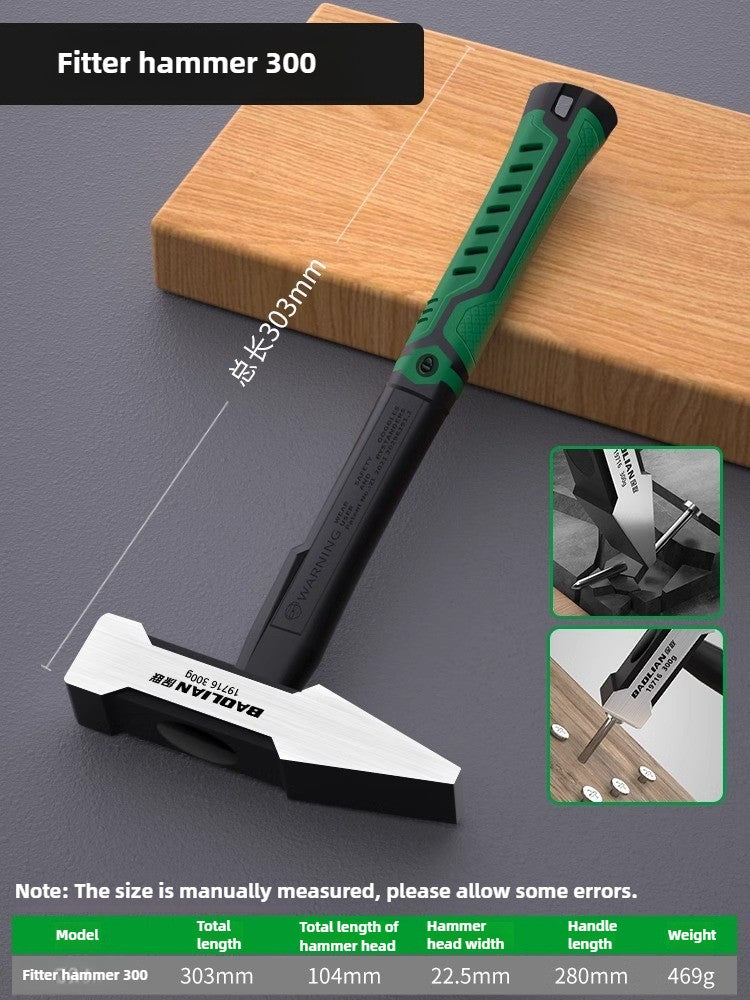 Ferramentas de Hardware Decoração de Construção Martelo de Cabo Plano 200g Martelo Bico de Pato Revestido de Plástico 300g Cabeça de Martelo 500g Martelo de Mecânico