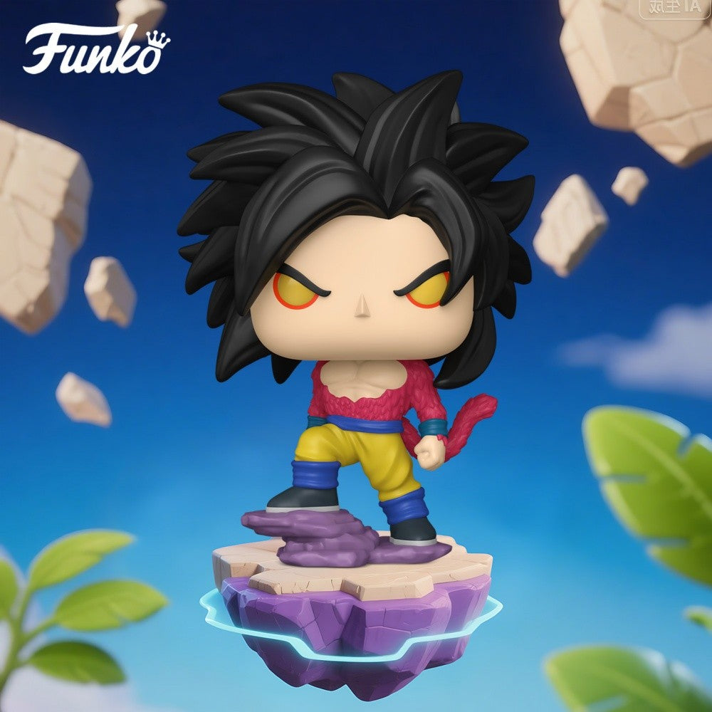 Boneco de Anime Super Saiyajin 4 Série Goku Goku Vegeta Gogeta Android 17 Modelo Boneca Funko Pop Edição Limitada Presentes de Brinquedo Originais