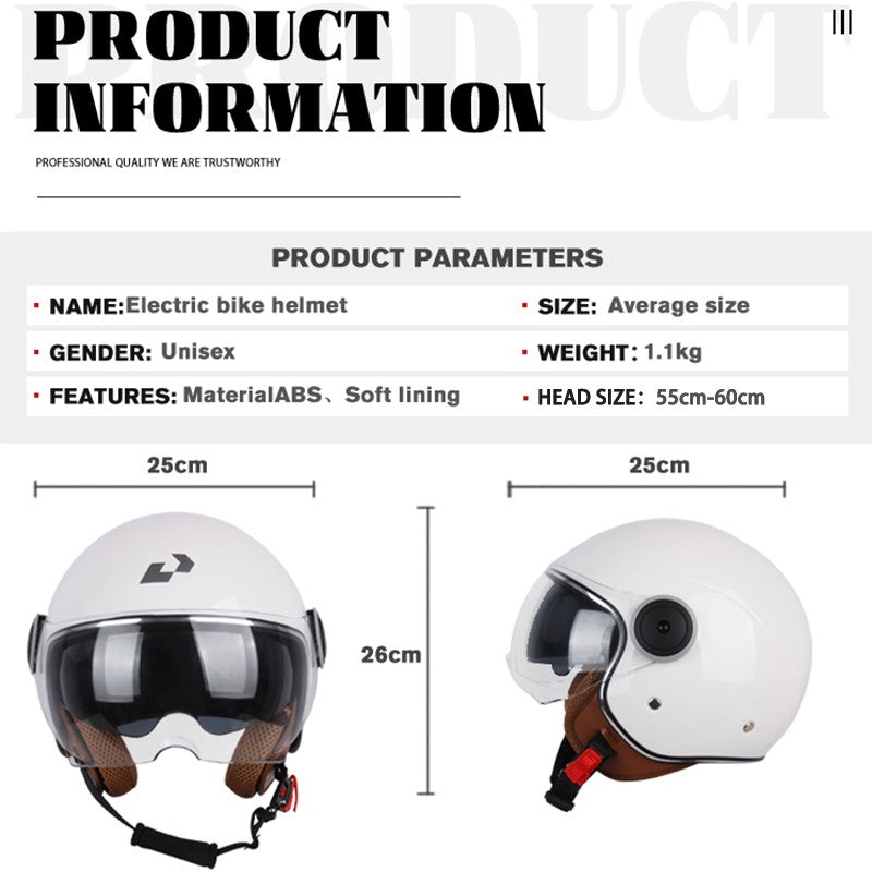 Capacete de proteção certificado pelo DOT, capacetes vintage de lente dupla, capacete de corrida para todas as estações