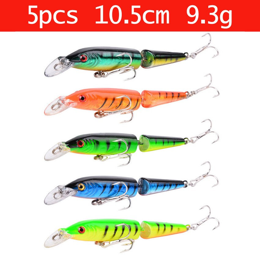 Conjunto de Iscas de Pesca Mini Truta Flutuante Isca Articulada Artifical Crazy Swing Isca Dura de Crank Bait Isca de Lápis