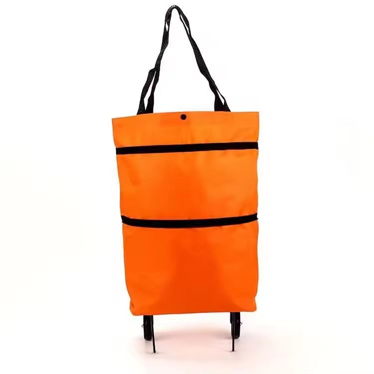 Folding Shopping Pull Cart Trolley Bag With Wheels Foldable Shopping Bag Reusable Grocery Bag Food Organizer Vegetables Bag
