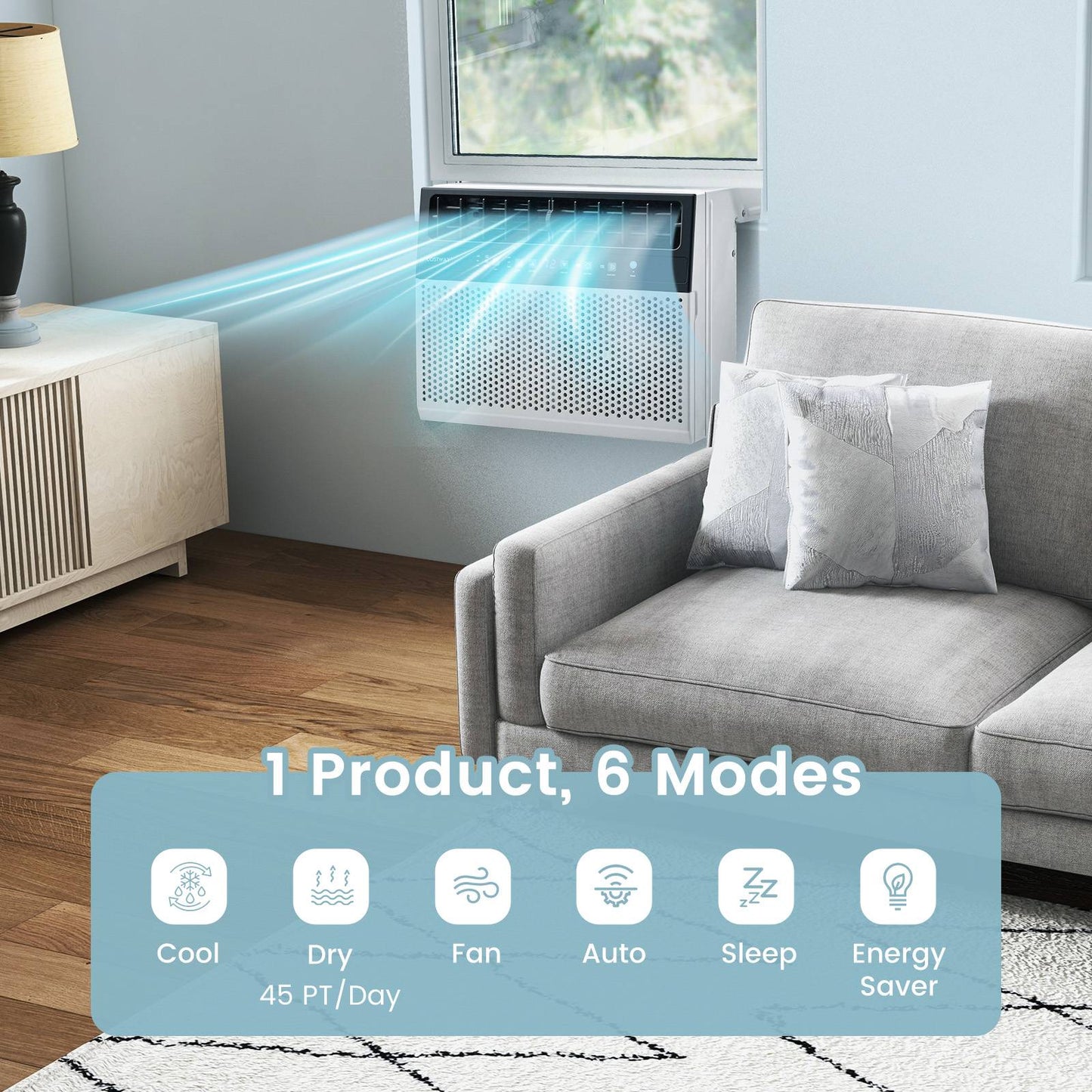Ar Condicionado de Janela 12.000 BTUs com Controle Remoto, Painel de LED, até 37 m²