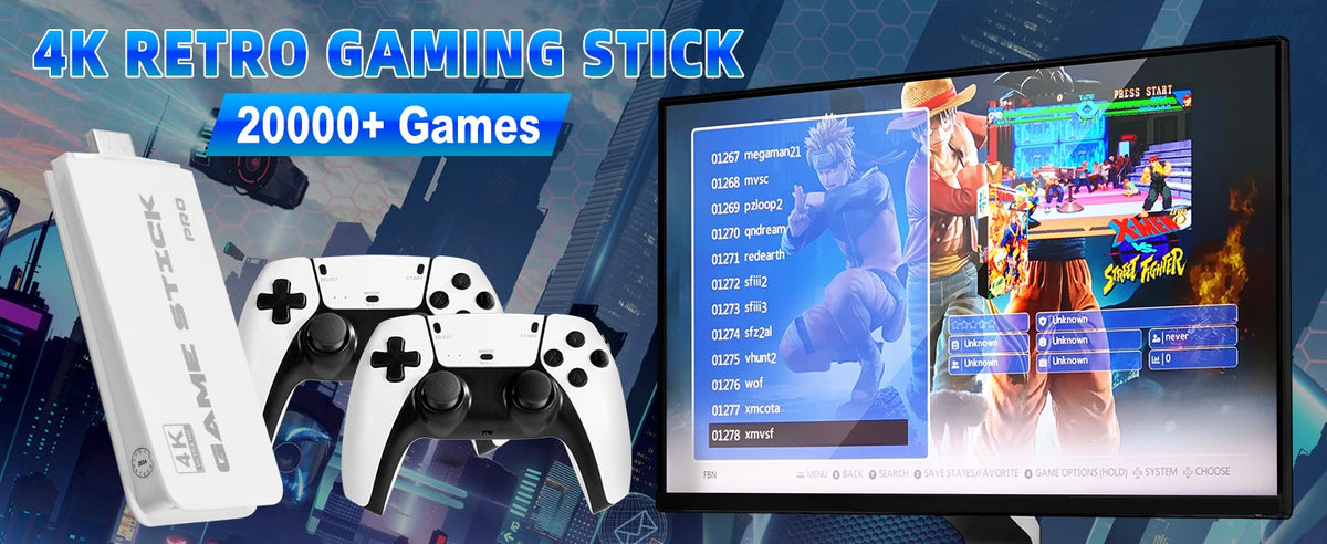 M15 4K TV Retro Handheld Game Console Stick 2.4G Dual Wireless Controller 20000+ Classical Games 23 Classic Emulaters