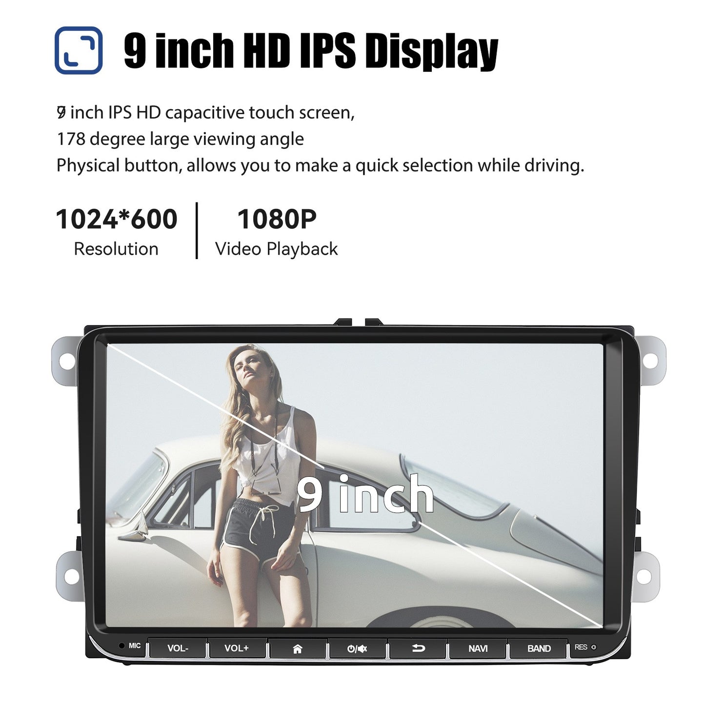 Rádio automotivo ESSGOO 9" Carplay para Volkswagen Golf 5 6 Passat Polo Jetta, Android Auto, multimídia, sistemas inteligentes para carros