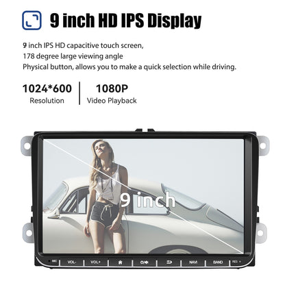 Rádio automotivo ESSGOO 9" Carplay para Volkswagen Golf 5 6 Passat Polo Jetta, Android Auto, multimídia, sistemas inteligentes para carros