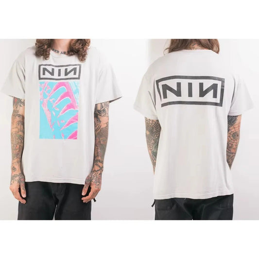 Nine Inch Nails Band T-shirt Women Men Oversized Vintage Street Rock Hip Hop Short-sleeved Cotton Unisex Fashion Great Deal Tour