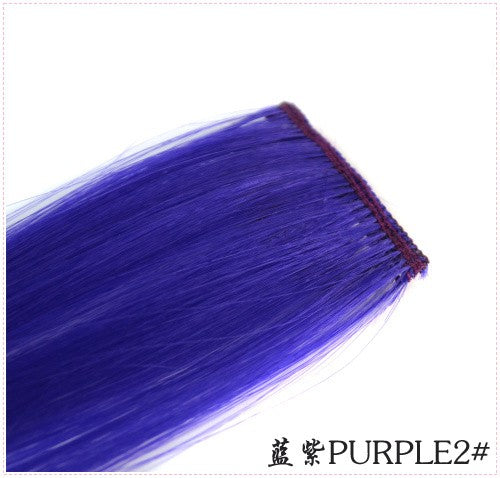 LIHUI Longo Liso Colorido Aplique de Cabelo Extensões de Cabelo com Clipe Mechas Arco-Íris Destaque Cabelo Sintético Rosa em Clipe
