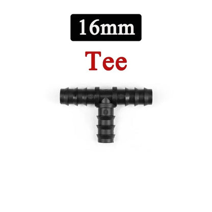 2/5/10pçs Estufa PE Tubo 16 20 25 mm Conector em T Cotovelo Reto Plugue Conexão para Tubo de Irrigação Acessórios de Micro Irrigação