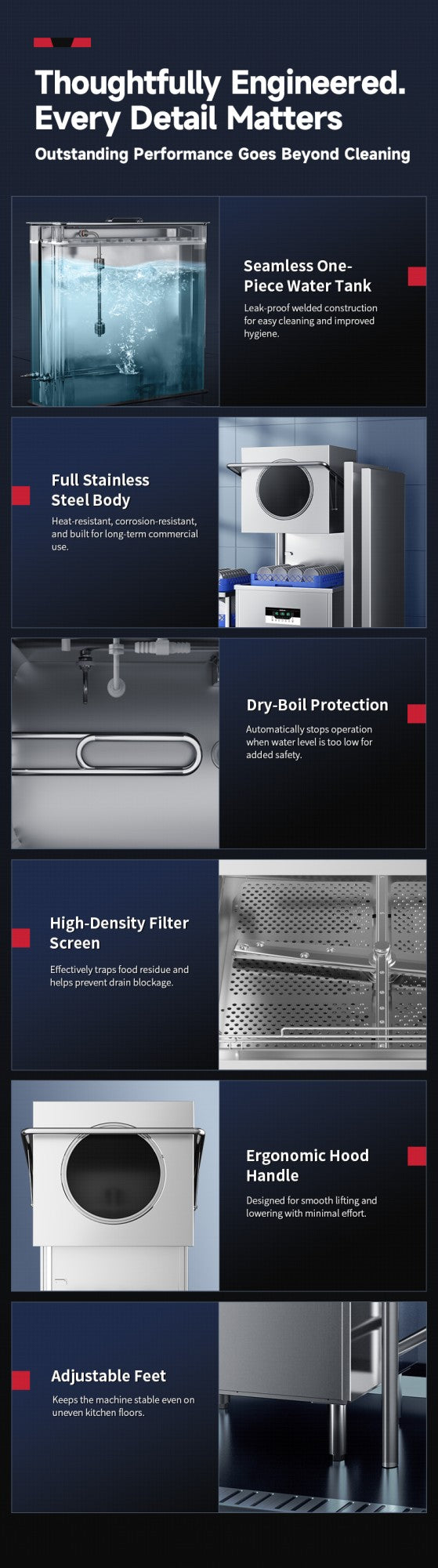 Automatic Stainless Steel Commercial Dishwasher Restaurant Hotel Dish Washing Machines for Washing Dishes