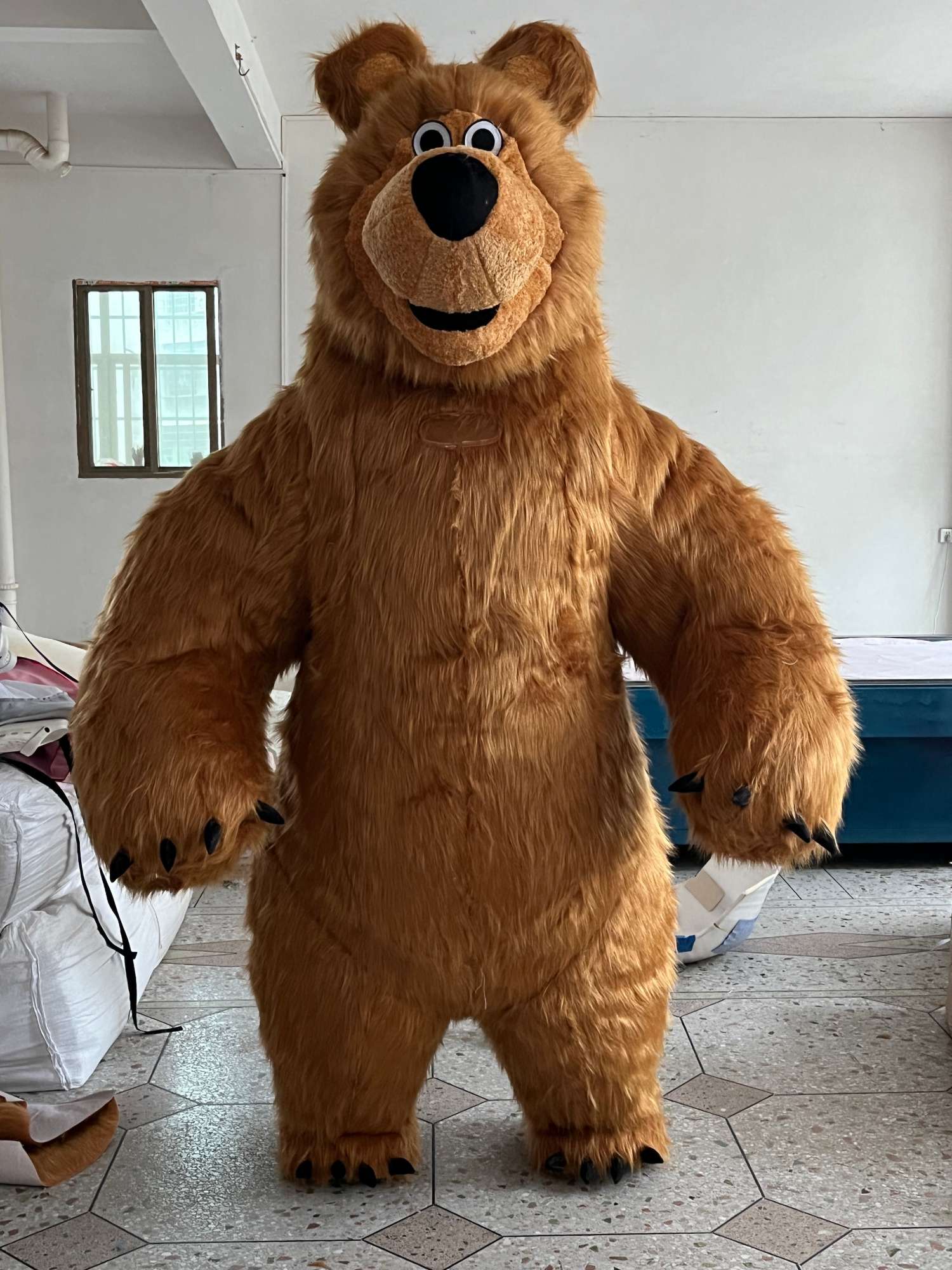 Inflatable Masha Bear Mascot Costume, A Walking Cartoon Doll Costume Suitable For Role-Playing, Applicable To Commercial Promoti