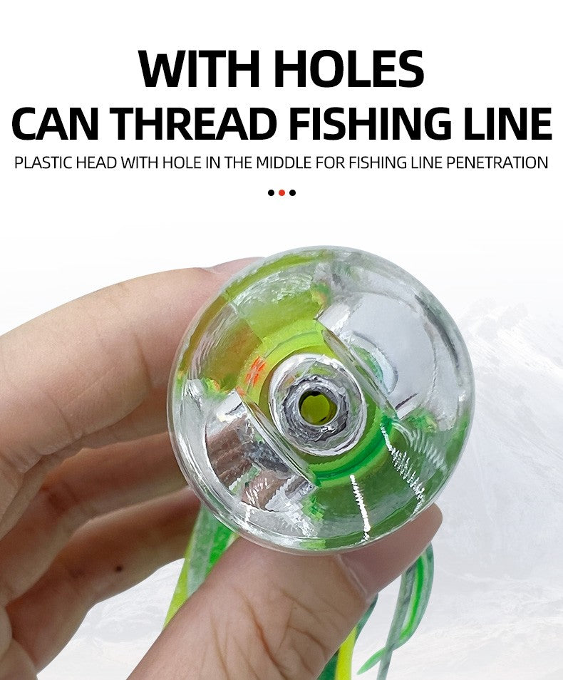 Iscas de saia de trolling de 16cm/25cm para marlin, atum, dourado, pesca em alto mar, polvo macio de acrílico, isca de resina para pesca em alto mar