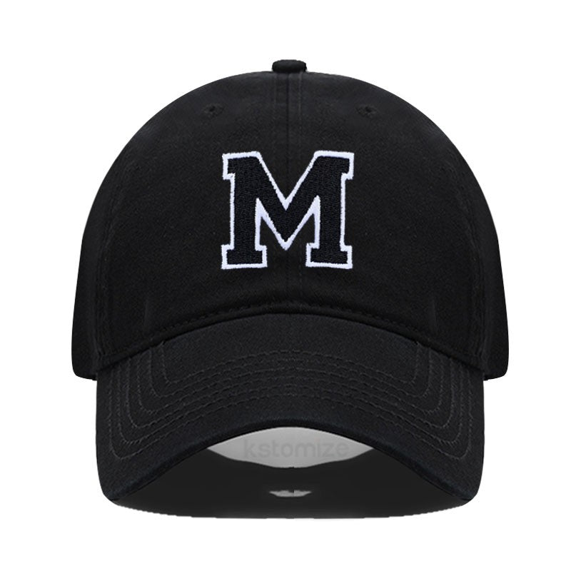 Initial Letter A-Z Embroider Baseball Cap For Men Womne High Quality Soft Cotton Fashion Team Sport Visors Snapback Caps