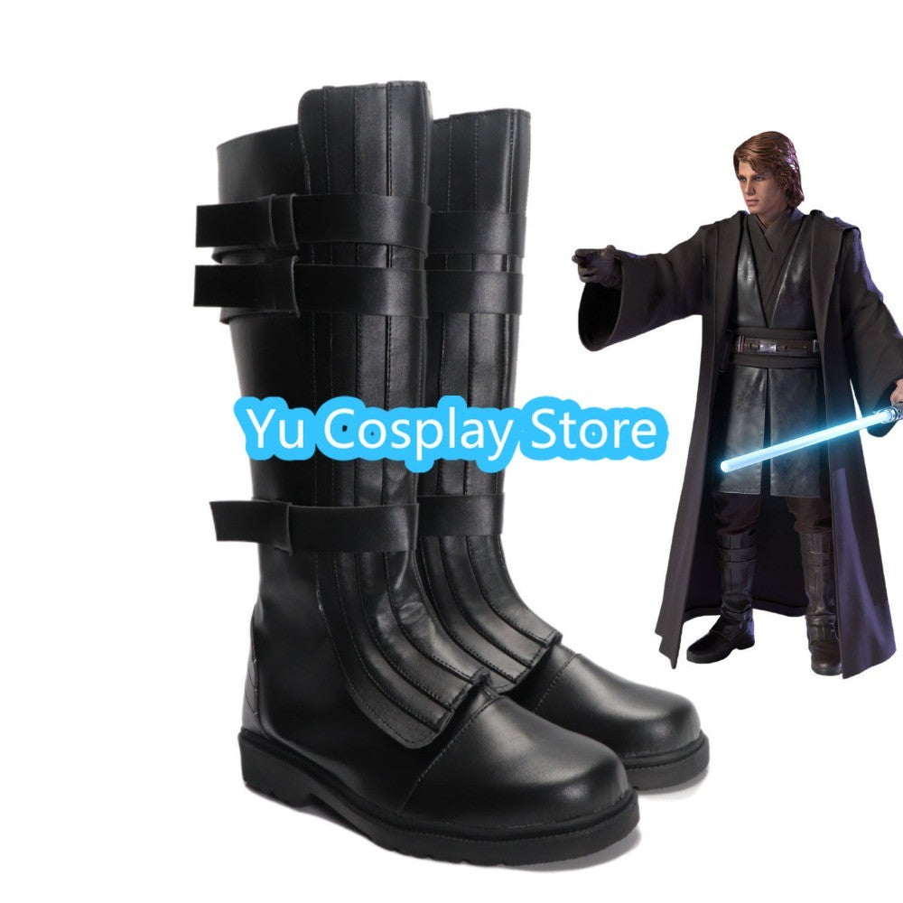 Anakin Skywalker Role Playing Boots Black Jedi Role Playing Custom Shoes