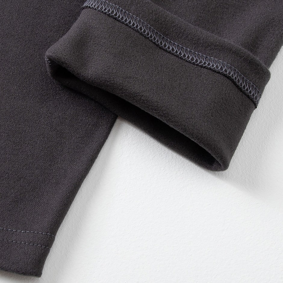 2-piece Autumn/Winter Men's Classic Fashion Basic Warm Underwear Set Loose Large Half High Collar Top T-shirt Elastic Waist Pant
