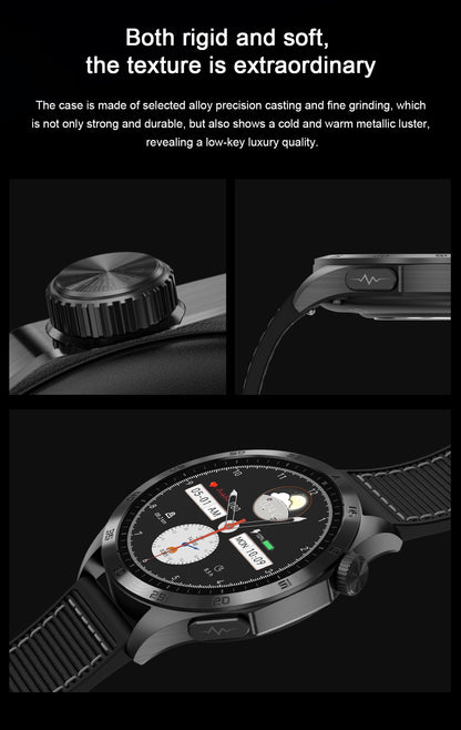 2025New Micro Physical Examination Blood Lipids Uric Acid Blood Pressure Smart Watch ECG+PPG Clock Bluetooth Call Smartwatch Men