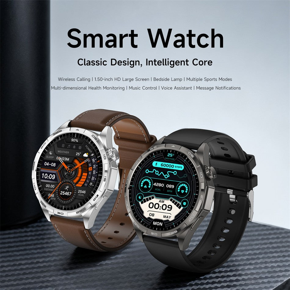 2026 Novo Smart Watch Masculino Relógio 6 AMOLED HD Tela Multi-Esporte Chamada Bluetooth GPS Trajetória Frequência Cardíaca Oxigênio no Sangue SmartWatches