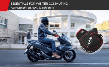 Luvas de guidão KEMIMOTO Luvas de mão para motocicleta Inverno Corta-vento Impermeável Lavável para Scooter ATV Snowmobile