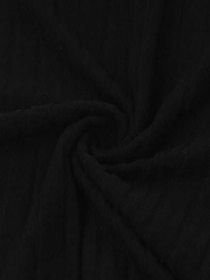 New Sexy Mini Dress For Women Autumn Black Solid Turtleneck Long Sleeves Sheath