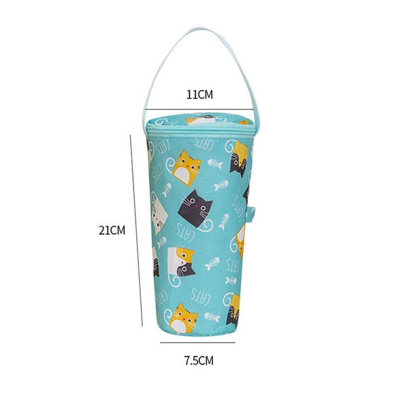 Baby Milk Bottle Insulation Bags Cartoon Portable Waterproof Feeding Bottle Thermal Bag Milk Warmer Cooler Stroller Hang Bags