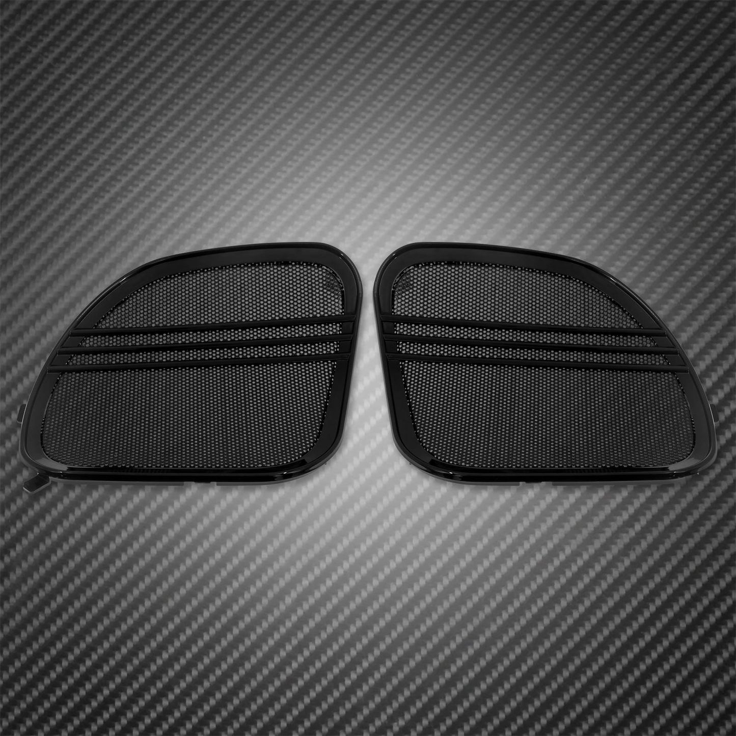 Grades do Alto-falante de Motocicleta Tri-Line Preto Tampas da Buzina da Grade Para Harley Touring CVO Road Glide FLTRX Special FLTRXS 2015-2023