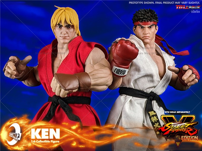 Iconiq Studio Capcom IQGS-04 Escala 1/6 Ken Masters Jogo de Luta de Rua Clássico Japonês 12 polegadas Conjunto Completo Boneco de Ação Soldado