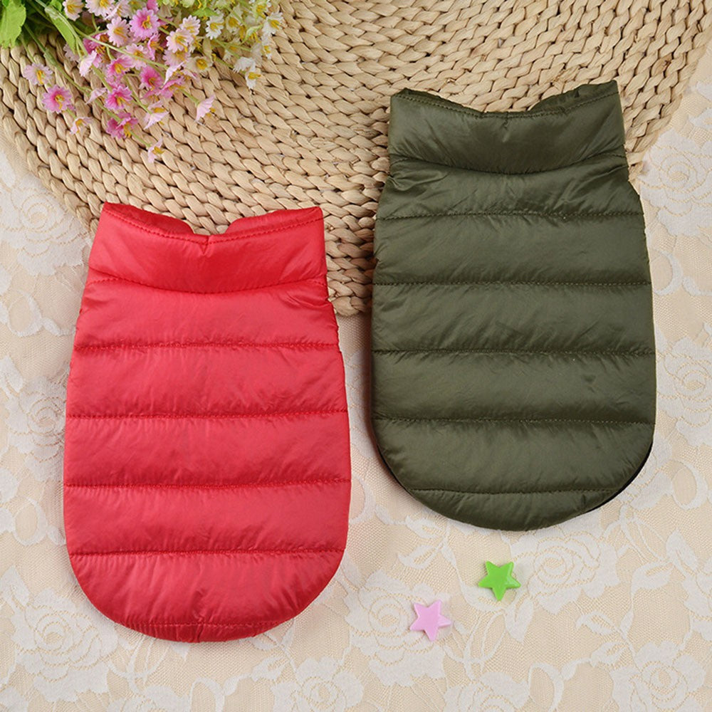 Casaco de Inverno para Cachorro Acolchoado Macio e Quente Colete Jaqueta para Cães Pequenos Gatos Roupas para Pets Teddy Chihuahua Fantasia de Inverno