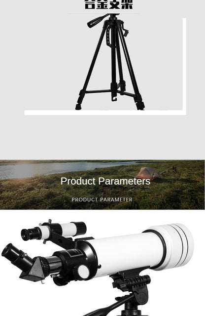 Maifeng 40070 Astronomical Telescope 333x Phone Adapter Sturdy Tripod Moon Planet Stargazing Birding Beginners Portable Scope