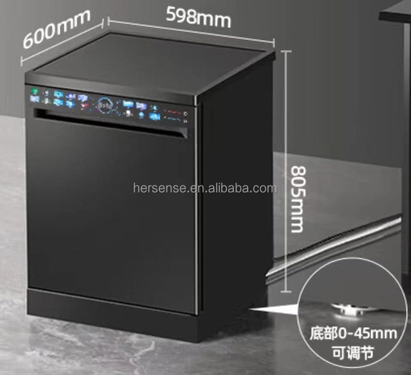 Customization Dishwasher wash/dry 18 Sets Load Dishwasher Machine Touchscreen Panel Dish WasherBucket Washing Machine Household