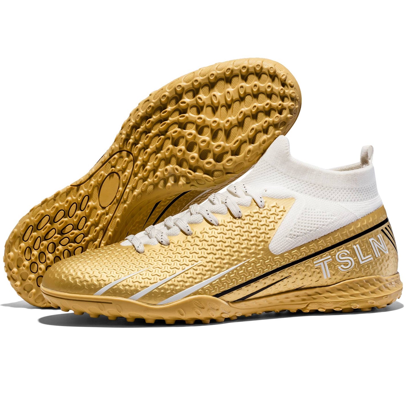 Men's Soccer Shoes Cleats Professional High-Top Breathable Athletic Football Boots,Outdoor Football Training Shoes for TF/AG Boy