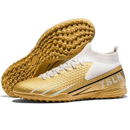 Men's Soccer Shoes Cleats Professional High-Top Breathable Athletic Football Boots,Outdoor Football Training Shoes for TF/AG Boy