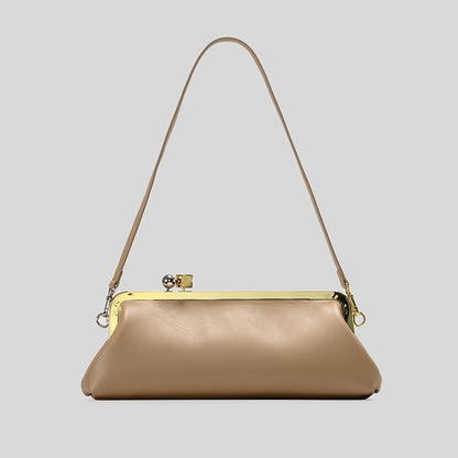 Fashion Long Clutch Bag for Women Luxury Designer Kiss Lock Women Shoulder Bags Elegant Party Purses Trend Underarm Bag 2025