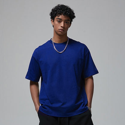 100 Heavy Weight Cotton T shirt For Men Women,Short Sleeve Plain Tops,Solid Oversized Tee Shirts,Quality Clothing 6.8oz 230gsm